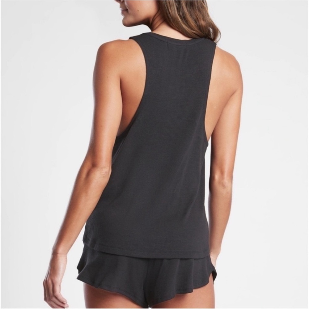 Athleta Well Rested Rib Sleep Tank Black NWOT - Picture 2 of 8